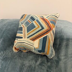 Geometric Multicolor Accent Pillow
